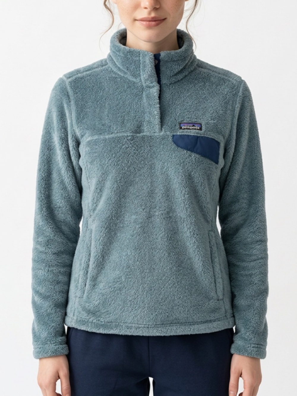 PATAGONIA • Polartec Thermal Pro Snap-T Fleece Pullover Blue Large